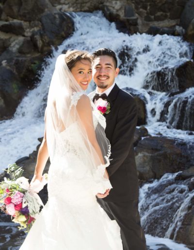 bridal makeup and hair honolulu waterfall